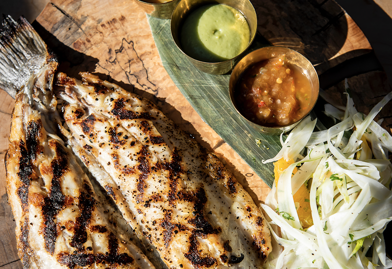 Image: fish and sauces