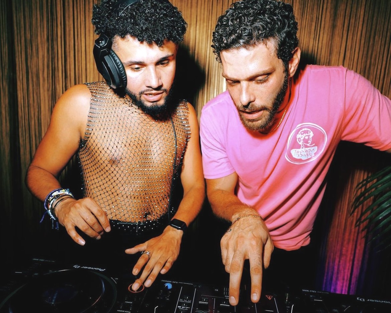 Miguel Clark (left) and Naim Zarzour are the cofounders of Midnight Service, a monthly queer party in Miami.