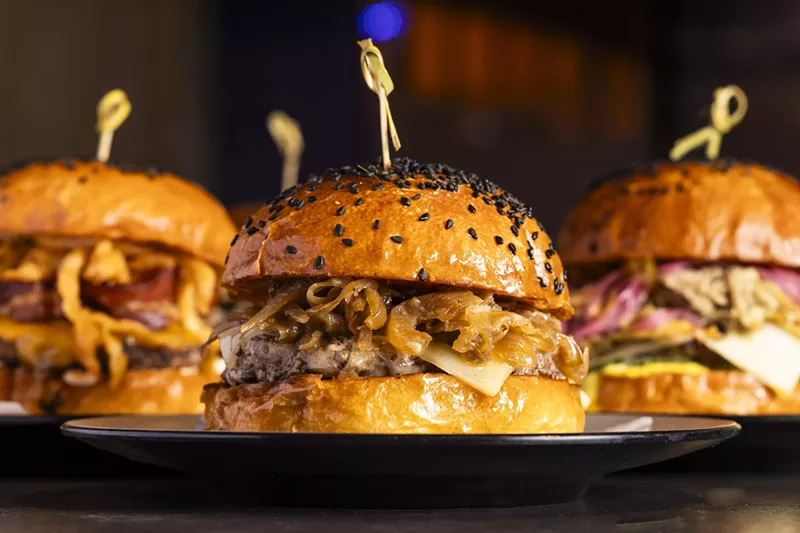 Image: Three burgers from June Dadeland