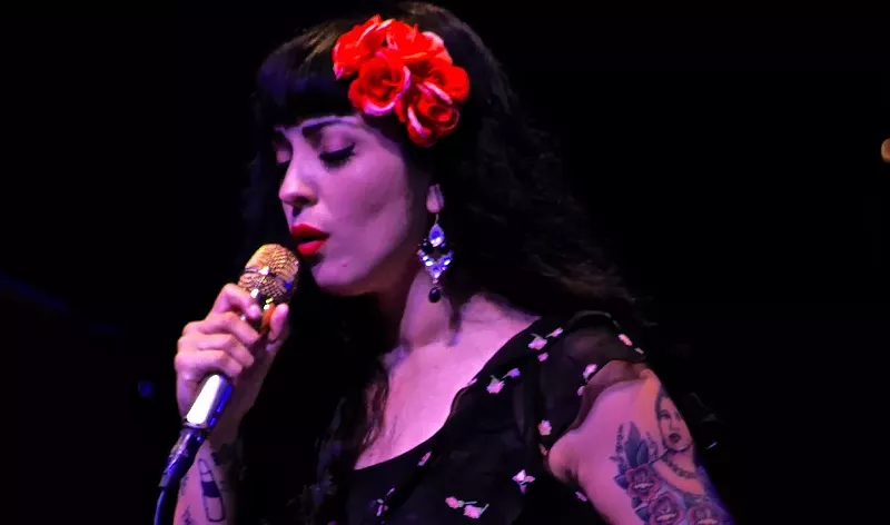 Image: Mon Laferte, opening for Juanes at the American Airlines Arena April 21.