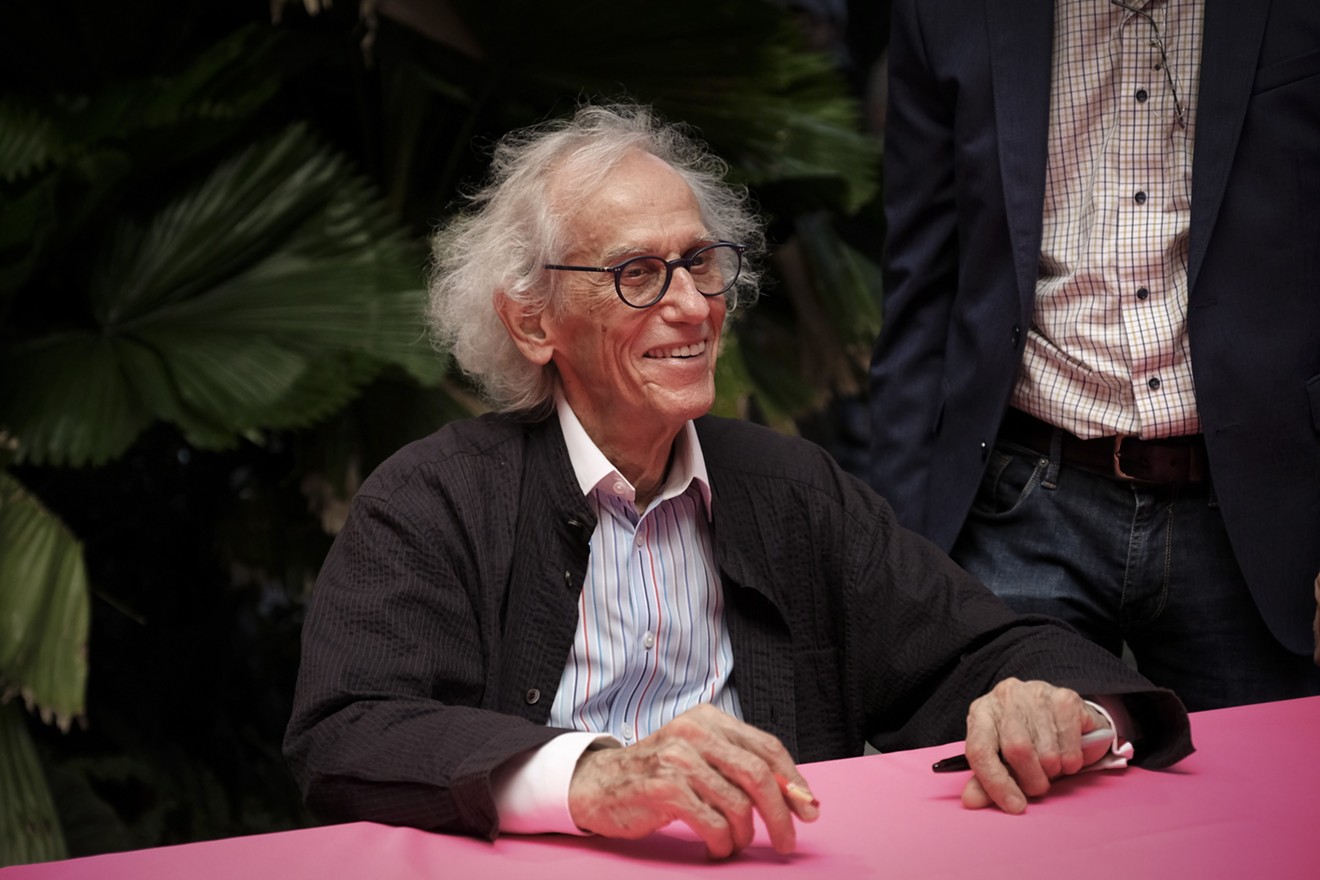 Christo in Miami for the "Surrounded Islands" opening at PAMM.