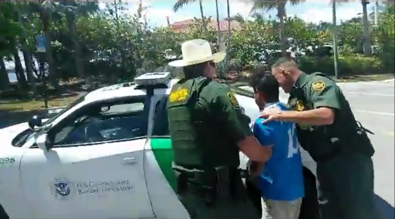 U.S. Customs and Border Protection agents seize a man from a Lake Worth food-sharing event for the homeless in 2017.