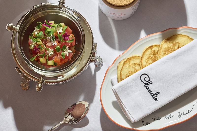 Image: dishes on a white table