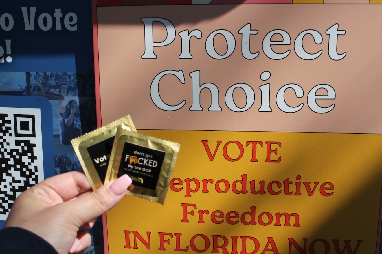 Florida Future Leaders will be handing out condoms printed with the slogan, "Don’t Get Fucked by the GOP."