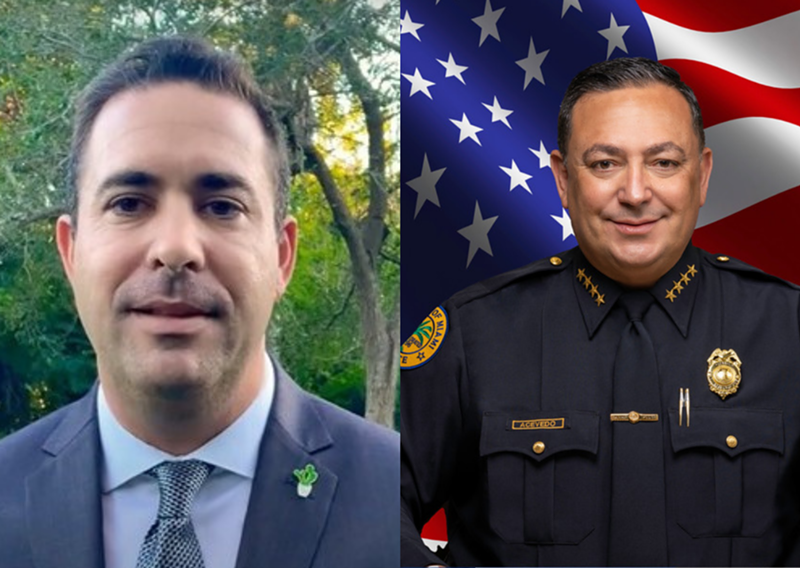 Miami Police Capt. Javier Ortiz and Miami Police Chief Art Acevedo