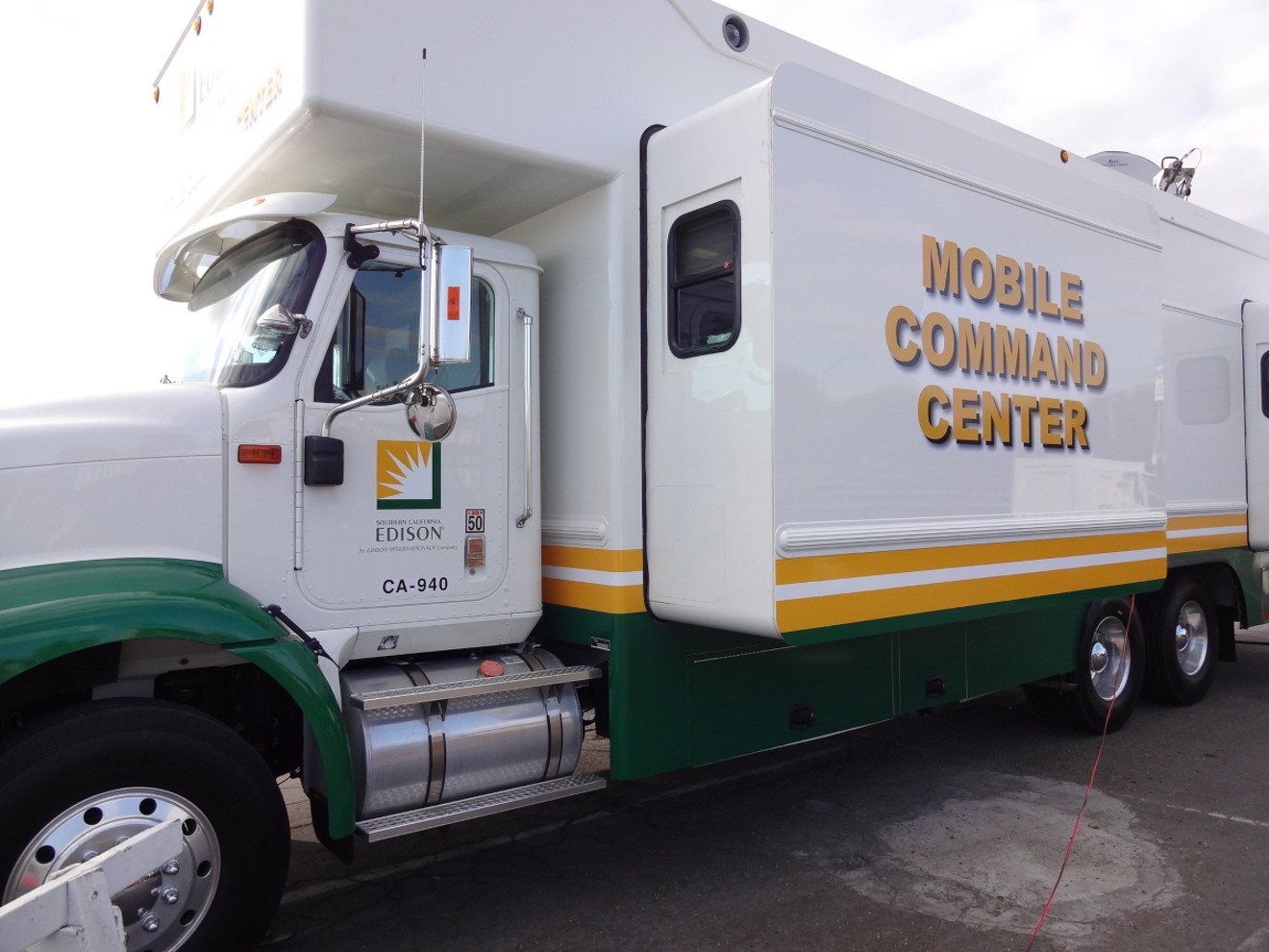 A mobile command center similar to the one commissioned by the Coral Gables Police Department.