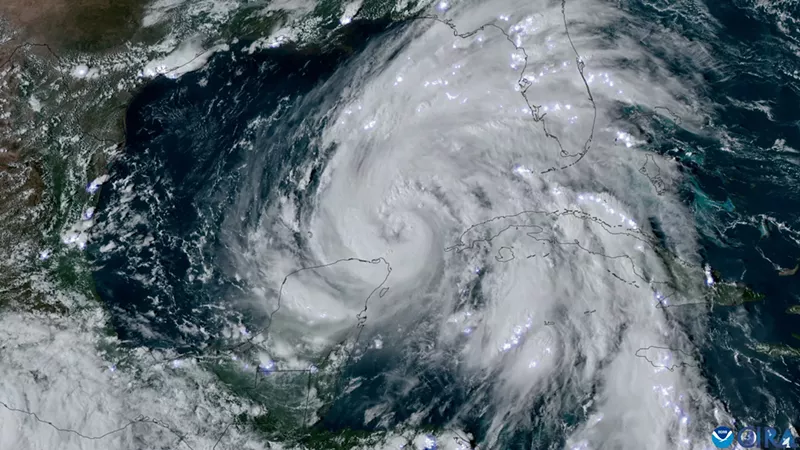 Image: Satellite imagery of Hurricane Helene making near Florida Big Bend