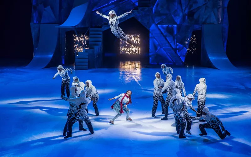 Image: They may be on skates, but Cirque still knows how to fly.