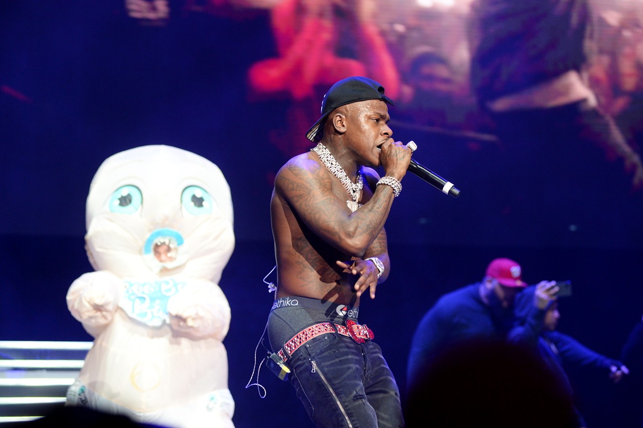 DaBaby performs in Newark, New Jersey, October 26, 2019.