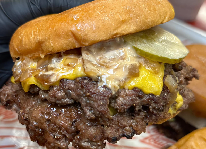 Image: Popular smash burger spot Skinny Louie is opening its first Broward location in Dania Beach at Dania Pointe this summer with its burgers, fries, and shakes.