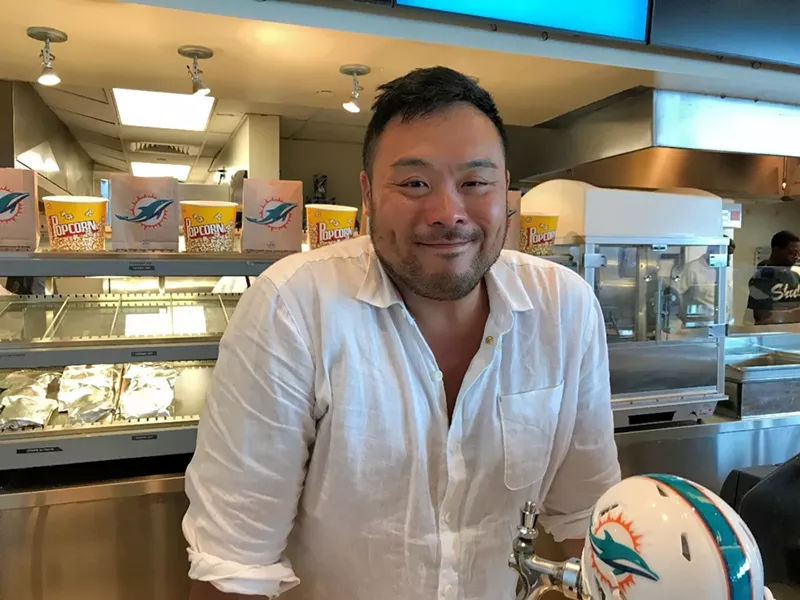Image: Fuku's David Chang. See more photos from the Hard Rock Stadium showcase here.