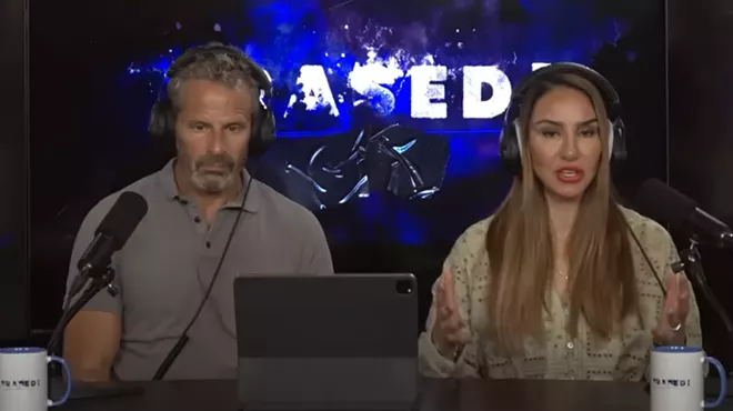 David and Leila Centner hosting their podcast