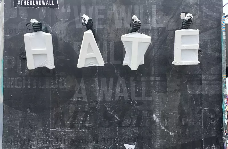 Image: The Glad Wall in Wynwood follows Pepsi's lead in using social unrest to fuel its advertising.
