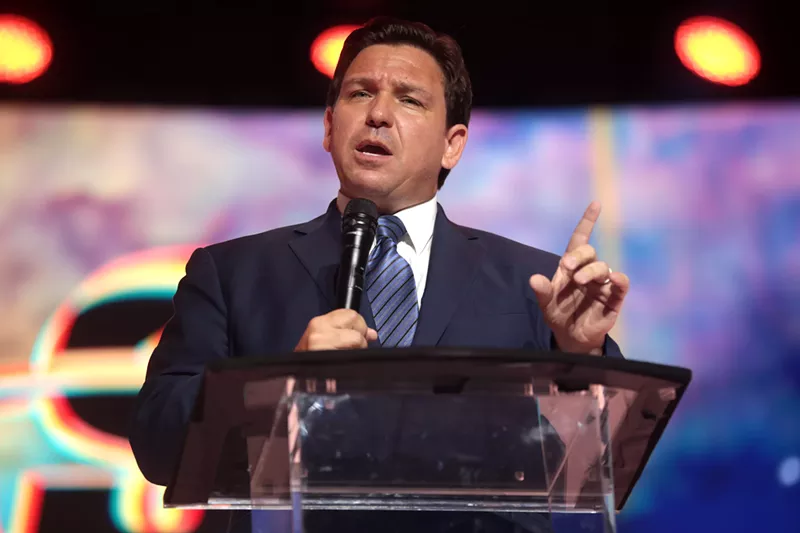 Image: Gov. Ron DeSantis speaking with attendees at the 2022 Student Action Summit at the Tampa Convention Center in Tampa, Florida.
