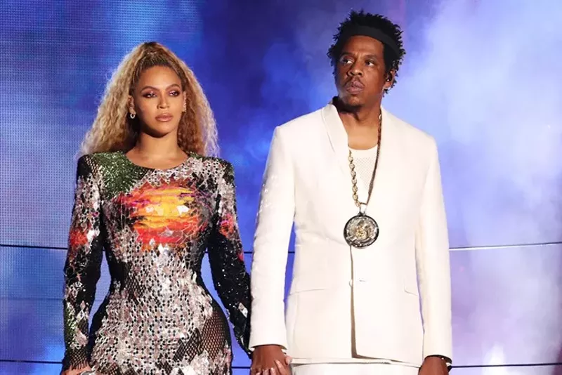 Image: Beyoncé and Jay-Z during their On the Run II concert at Hard Rock Stadium last year.