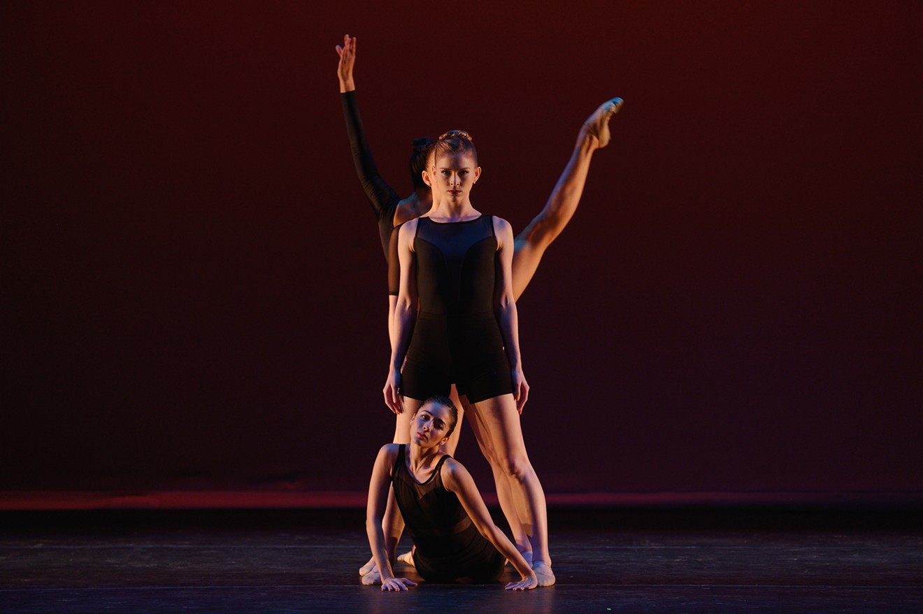 Dimensions Dance Theatre of Miami dancers Claudia Lezcano, Chloe Freytag, and Diana Figueroa.