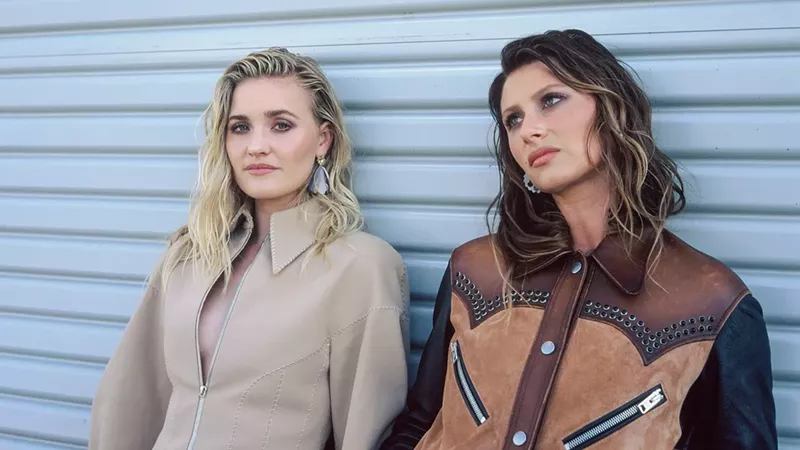 Image: AJ (left) and Aly Michalka of the pop duo Aly & AJ.