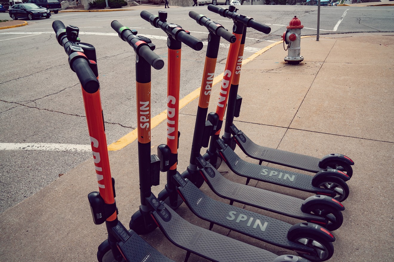 Spin dockless scooters