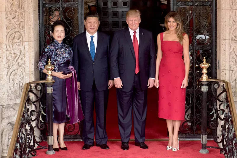 Image: Trump hosted Chinese President Xi Jingping and his wife, Peng Liyuan, in Florida.