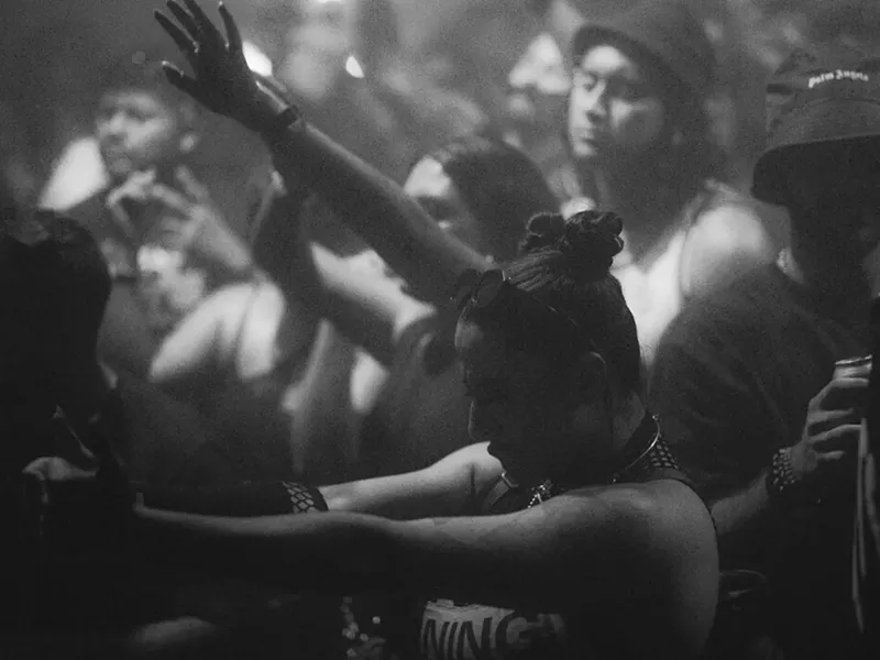 Image: Ravers dancing at Domicile