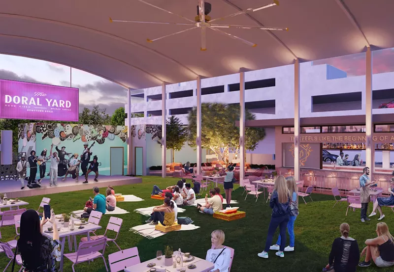 Image: The Doral Yard will soon unveil "The Backyard," an outdoor expansion.