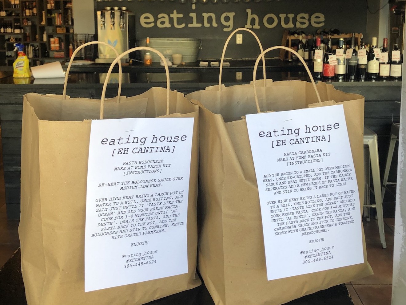 To-go meal kits from Eating House.