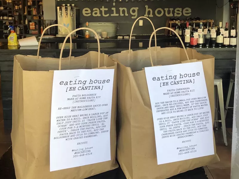 Image: To-go meal kits from Eating House.