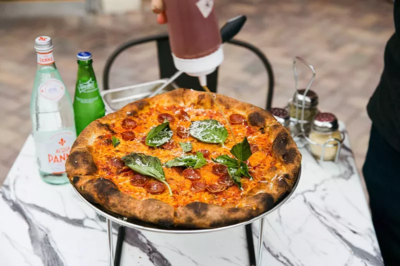 Image: Eleventh Street Pizza's pepperoni and hot honey pie
