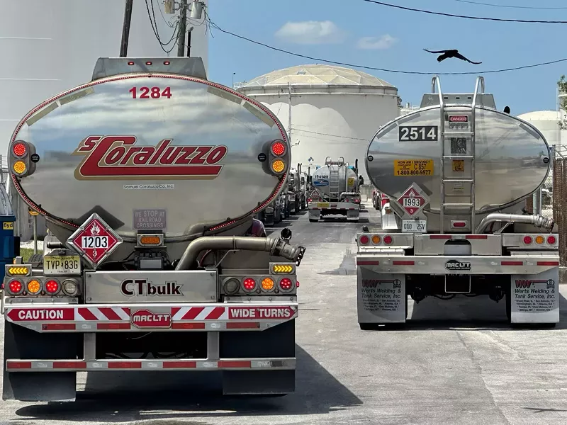 Image: Emergency fuel transports were sent to South Florida after historic flooding struck the area.