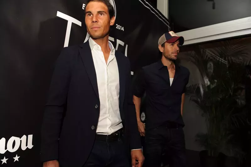 Image: Rafael Nadal and Enrique Iglesias at the grand opening of Tatel Miami Monday, March 20.