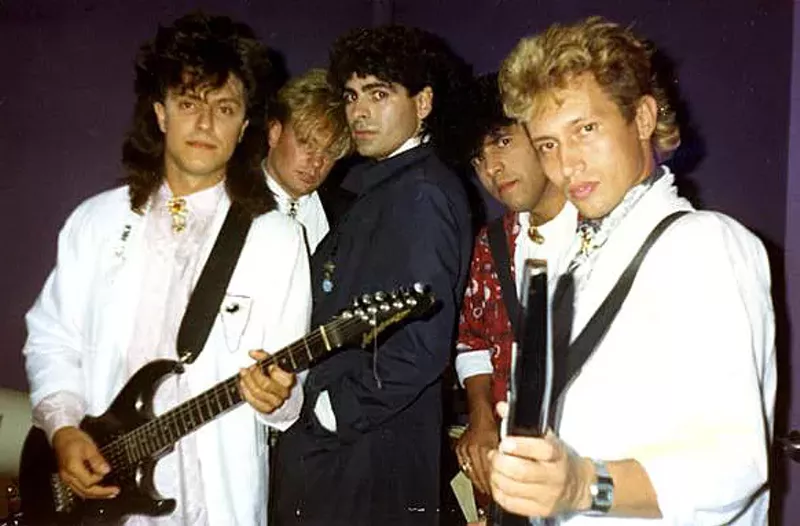 Image: The 1986 lineup of Erotic Exotic.