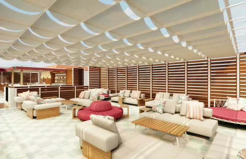 Image: A rendering of the rooftop bar at the new Esmé Miami Beach.