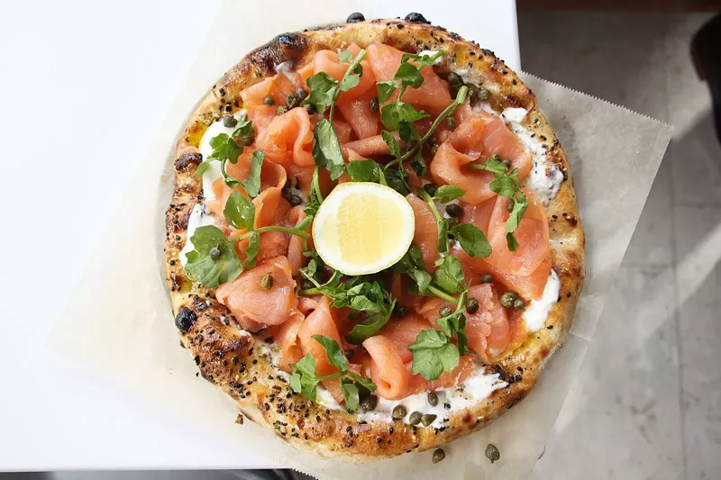 Image: Everything bagel pizza