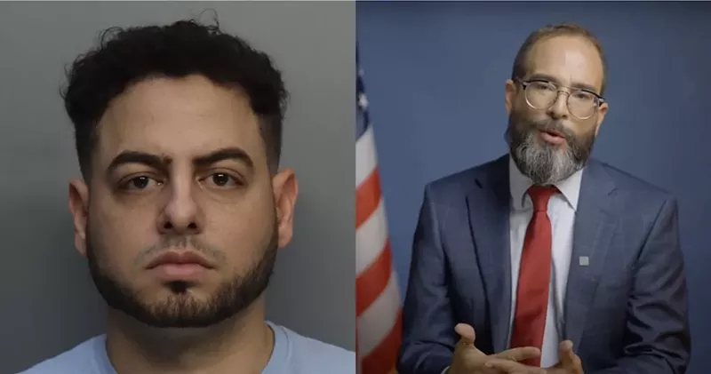 Image: Andy Santana (l), the former campaign manager for Alex Otaola, was arrested and charged with having sex with a minor.