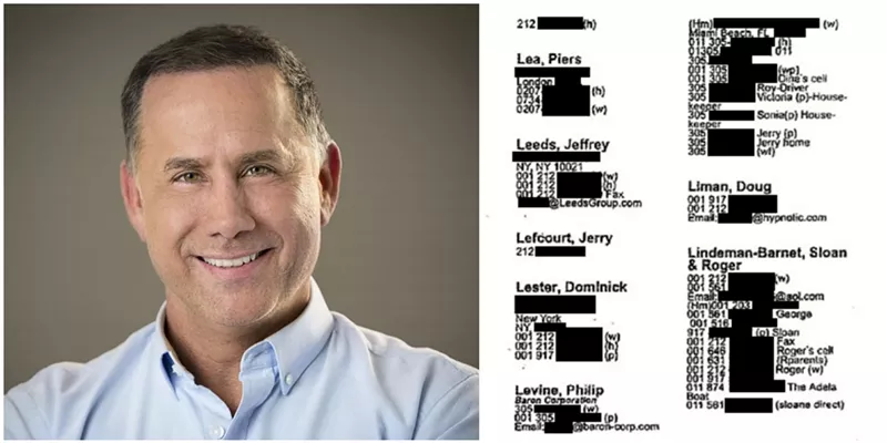 Image: Multiple phone numbers for former Miami Beach Mayor Philip Levine appear in Jeffrey Epstein's "little black book."