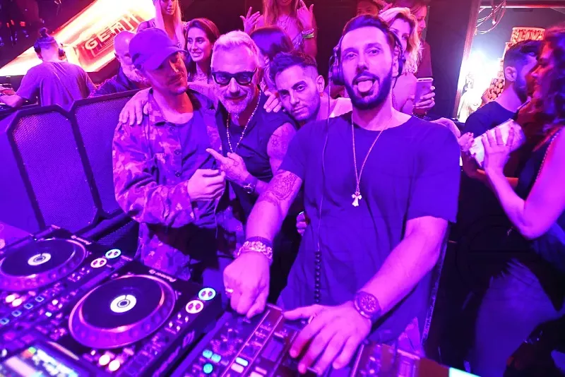 Image: Diplo, Gianluca Vacchi, Jared Garcia, and Cedric Gervais