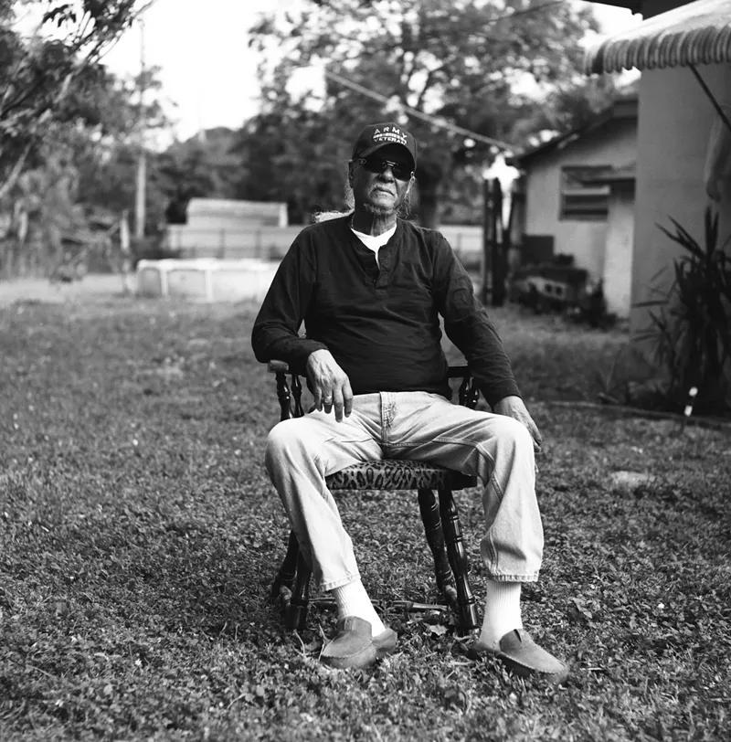 Image: Grandpa (February) III (2018) by Terence Price: Black-and-white digital print, 30-by-30 inches.