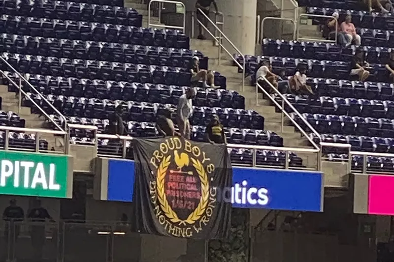 Image: Five fans were ejected from the game.