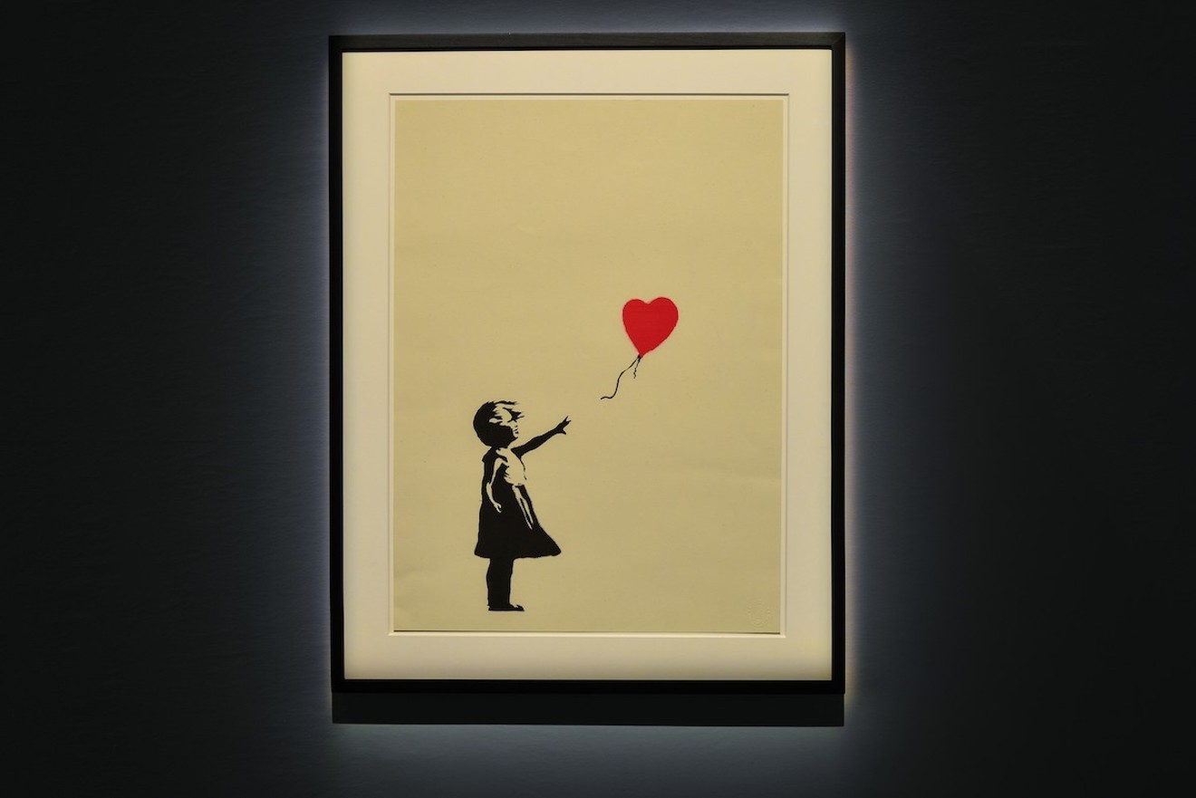 Girl with Balloon at "The Art of Banksy."