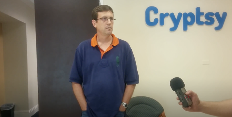 In August 2014, Chris DeRose and Joshua Unseth –– cohosts of a South Florida Bitcoin meetup group –– confronted Vernon at his office about rumors regarding Cryptsy.
