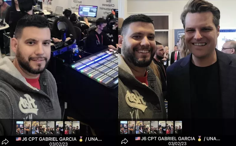 Image: Gabriel Garcia attends the Conservative Political Action Conference (CPAC) in Maryland in March 2023.