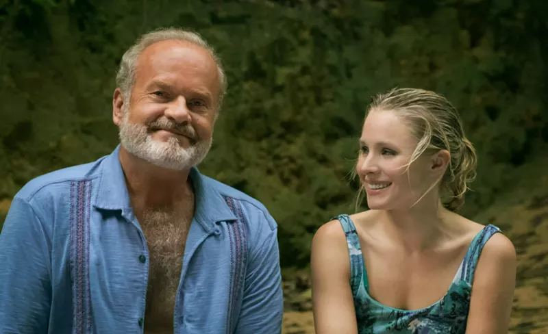 Image: Kelsey Grammer (left) plays Harry and Kristen Bell is Rachel in Like Father, Lauren Miller Rogen's feature directorial debut about an estranged father and daughter who wind up on a honeymoon cruise after Rachel is left at the altar.