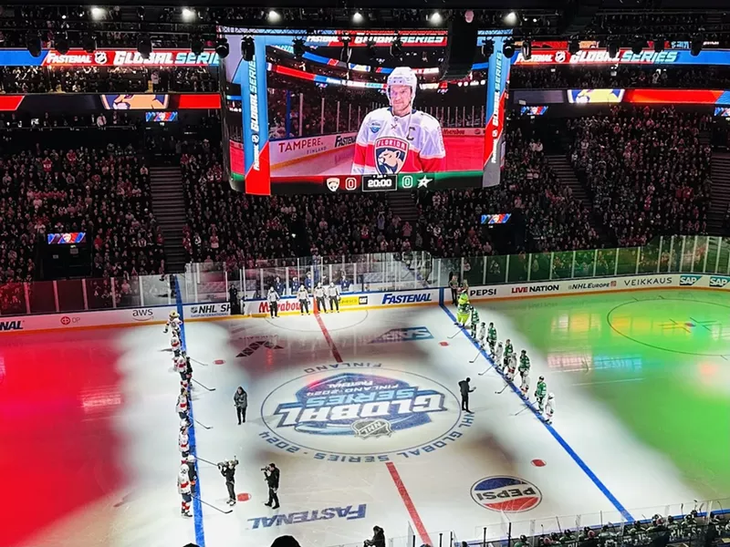Image: Florida Panthers playing the Nokia Arena in Tampere, Finland