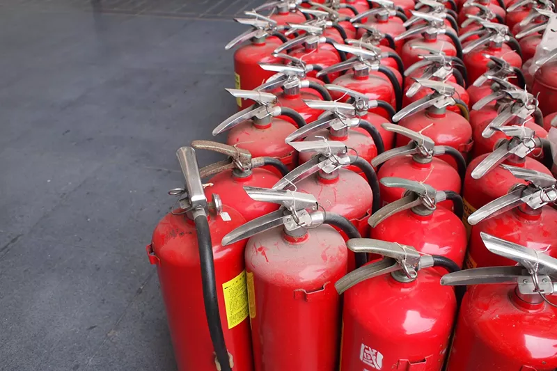 Image: Aqueous film-forming foams rapidly extinguish fuel fires, but they contain so-called forever chemicals.