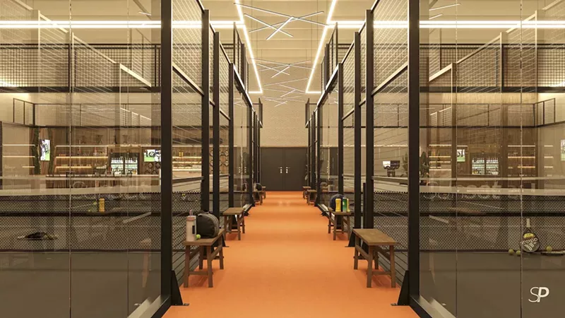 Image: Interior of Sunset Padel in Miami Beach