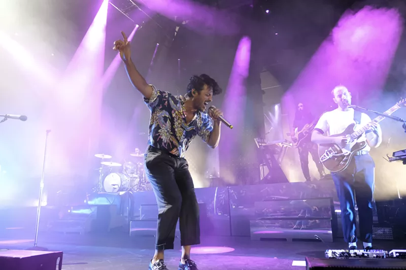 Image: Young the Giant performing at Bayfront Park Amphitheater Saturday night. See more photos from Young the Giant and Fitz and the Tantrums at Bayfront Park here.