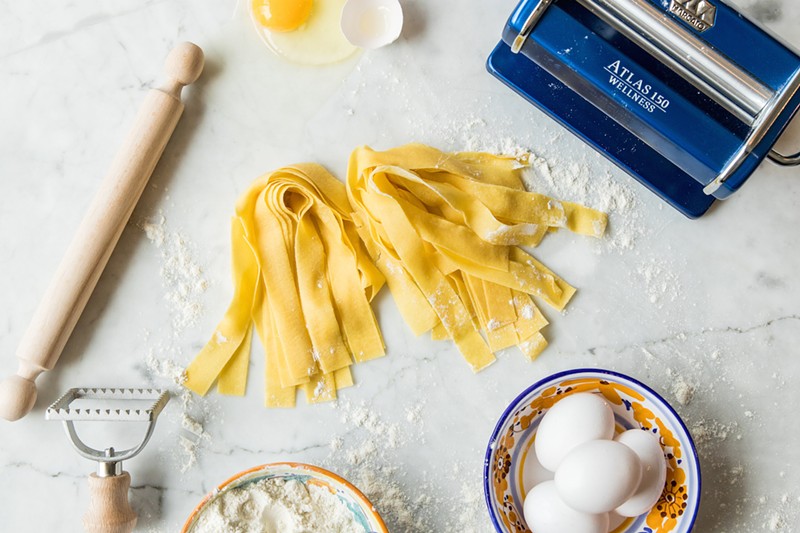 Pasta cooking class at La Centrale.