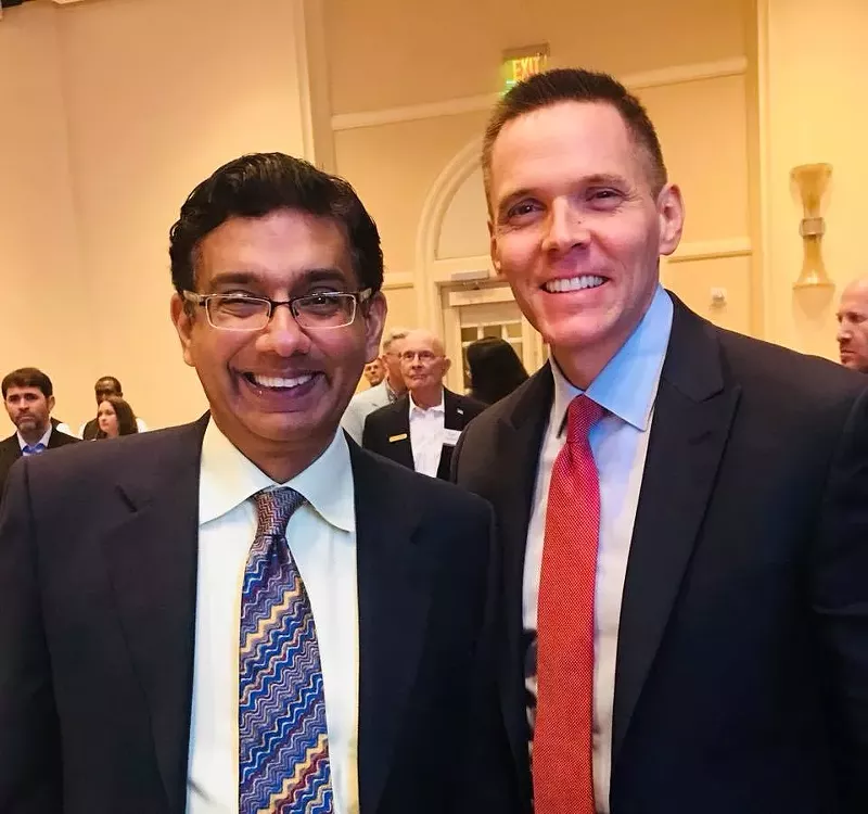 Image: Noted idiots Dinesh D'Souza (left) and Florida Rep. Ross Spano.