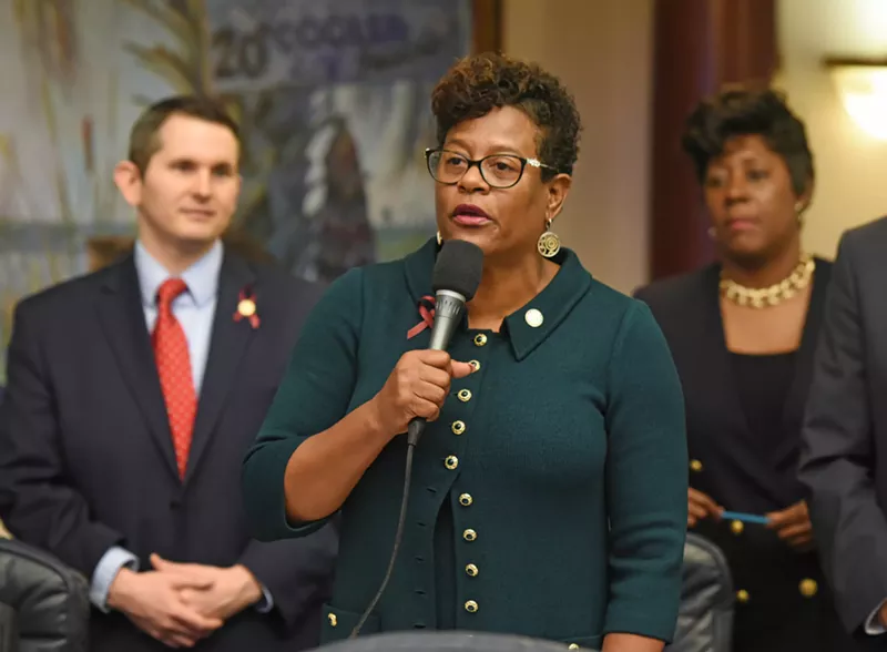 Image: Florida Rep. Kimberly Daniels (center)