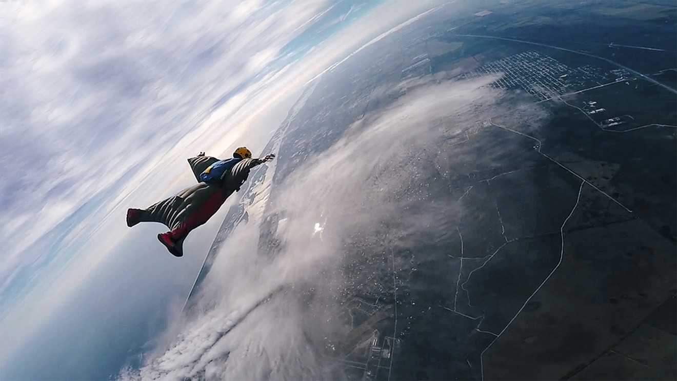 North Miami Beach's Mike Ramirez soars above Earth in his wingsuit.